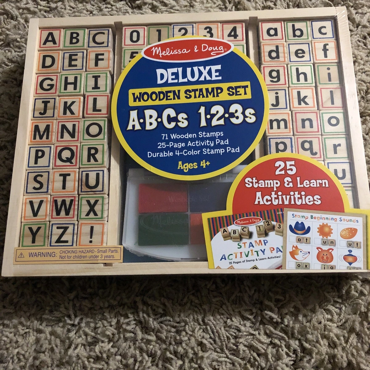  Melissa & Doug Deluxe Alphabet Stamp Set : Toys & Games