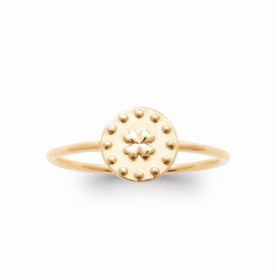 Bague Extension avec trèfle à quatre feuilles en or