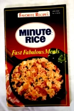 Minute Rice Fast Fabulous Meals vintage 1989 Cookbook Recipe booklet Vol 5 No 4