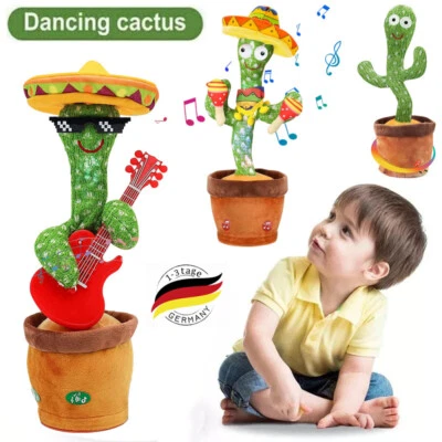 MARKENLOS Sprechender Kaktus Kaktus Spielzeug Nachsprechen Singender Tanzender Kaktus DHL