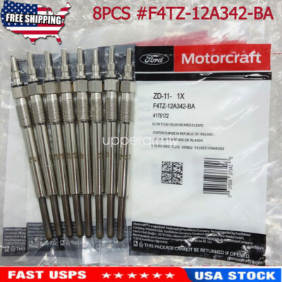 OEM 8PCS Glow Plugs ZD-11 F4TZ-12A342-BA For 1994-2003 F250 F350 E-350 7.3L