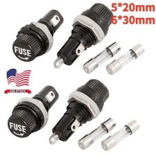 5x20mm 6x30mm Quick Blow Fast Acting Glass Fuses Panel Mounted Screw Fuse Holder