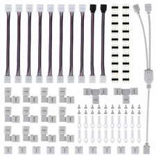 75Pcs/set 4Pin RGB 5050 LED Connector LED Strip Light Connectors Accessories Kit