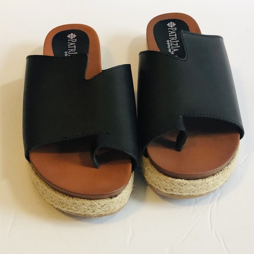 Patrizia By Spring Step Women Toeloop Espadrilles Sandals Size 7.5 -8 Black - Picture 6 of 8