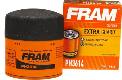 #ad FRAM Extra Guard PH3614 10K Mile Change Interval Spin On Oil Filter $6.99