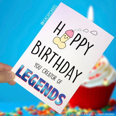 Funny Happy Birthday Card Creator Legends Dad Joke Banter Humour Husband Pc232 Ebay