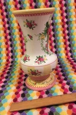 ❤️LAURA ASHLEY Country French Vase Floral Pink Roses Yellow White FTD