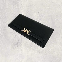 Michael Kors MK GeldböRse Geldbeutel Portmonee Jet Set Reed Schwarz Leder NEU