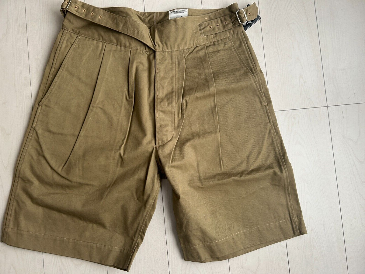 THE REAL McCOY'S GURKHA SHORTS KHAKI Chino cloth 100% cotton THE REAL McCOY'S GURKHA SHORTS KHAKI Chino cloth 100% cotton