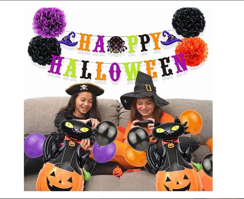 Happy Halloween Party Banner. Decoration.Reusable bunting. - Picture 8 of 26