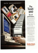 1989 Radio Shack Tandy 1000 Office Data Management Vintage Print Advertisement