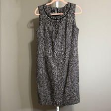 Talbots Tweed Sheath Dress Wool Blend 14 Knee Length Workwear Dark Academia