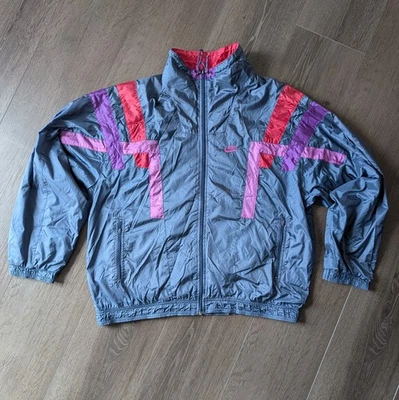 Nike Trainingsjacke Track Top Windbreaker Vintage 90er Gr. L Swoosh Old-school - Bild 1 von 4