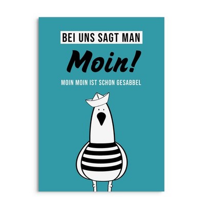 Postkarte MOIN Möwe Postkarte SPRÜCHE lustig