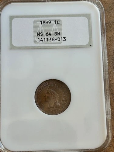 1899 Indian Head Cent 1C MS64 BN NGC – Gorgeous Original Surfaces – PQ Coin!