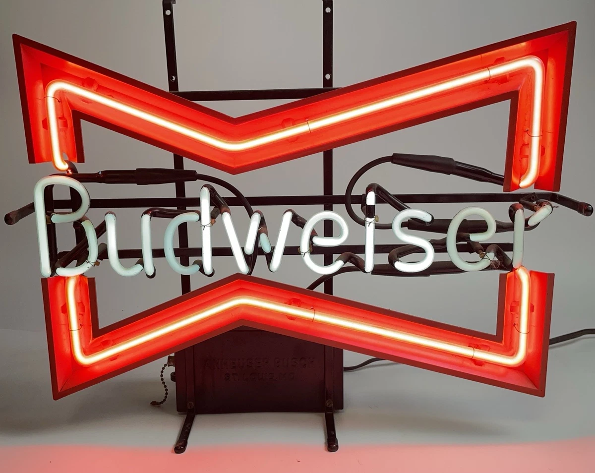 Busch Neon Sign Indiana Collectible Budweiser Signs & Tins for