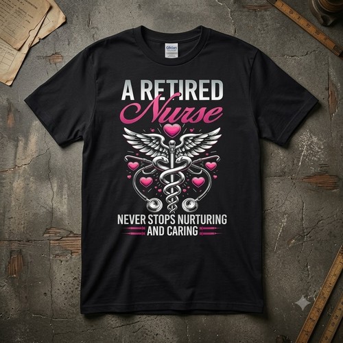 A Retired Nurse Funny Retirement Medical Gift Graphic Unisex T-shirt