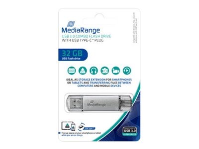 MEDIARANGE MR936 32GB USB Type-A / USB Type-C 3.2 Gen 1 (3.1 Gen 1) 70MB/s