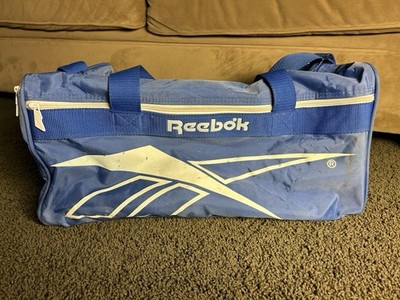 Vintage 80s 90s REEBOK Blue Nylon Duffle Gym Carry-On Luggage Bag 18 