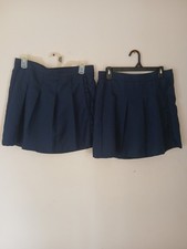 Wonder Nation Navy Blue Uniform Skirt Pleated Size 12 Plus Pack Of 2