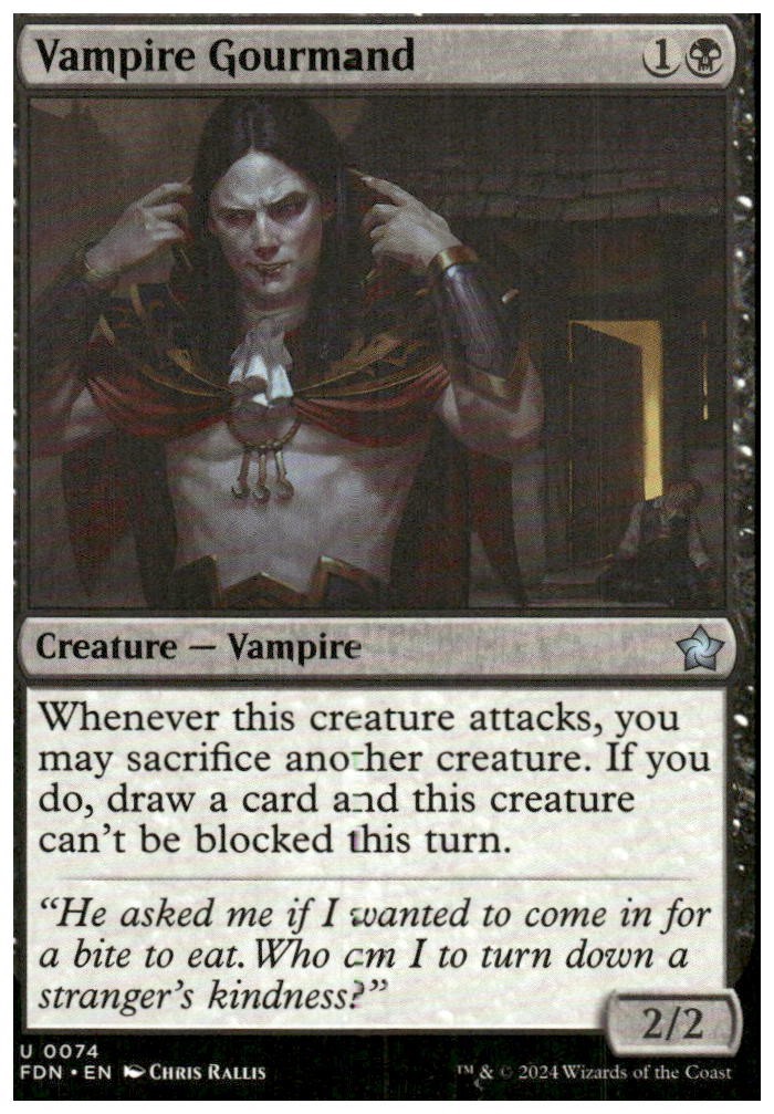 MTG Foundations Vampire Gourmand #74