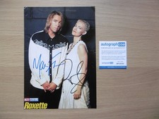 Roxette Gessle Marie Fredriksson autographs signed A4 magazine image ACOA