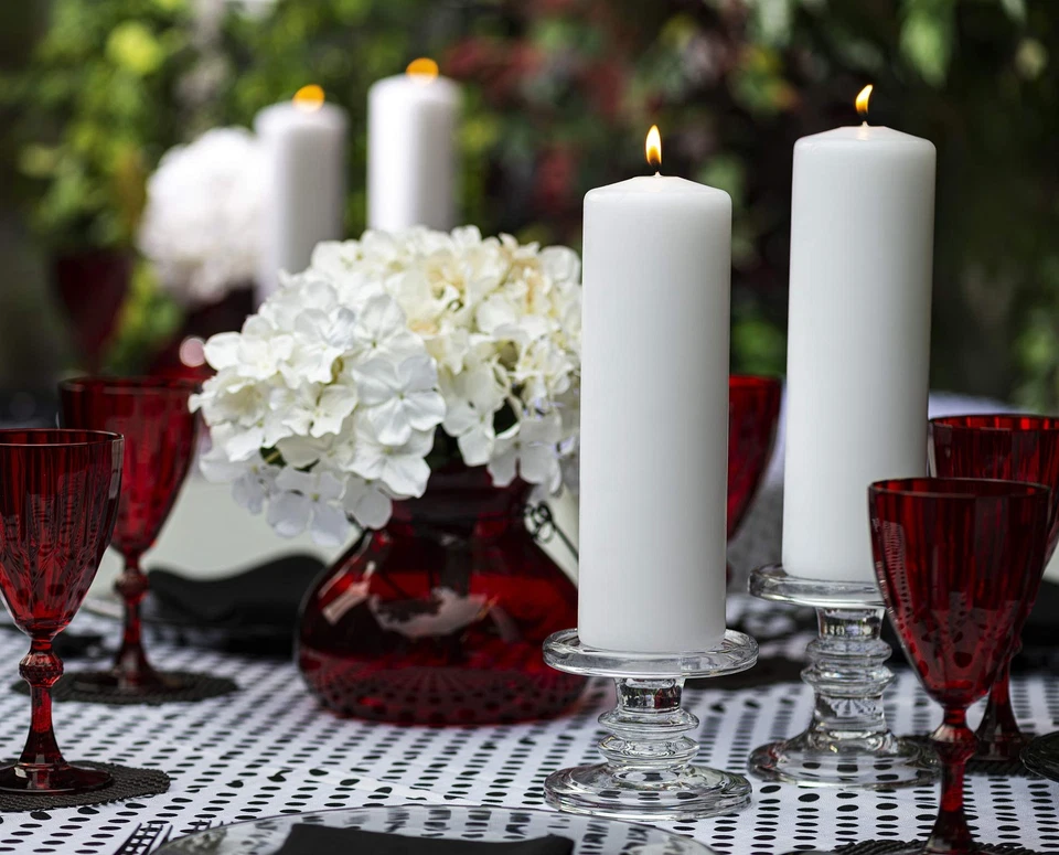 6 velas de pilar blancas a granel - Juego de velas de 3x9 pulgadas - 116+ horas de combustión limpia... Foto 4 de 4