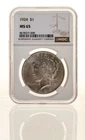 1924 $1 Peace Silver Dollar NGC MS65