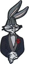 Patch - C&D Visionary Looney Tunes Bugs in Tux 2.3"x4.3" Iron-On Embroidered