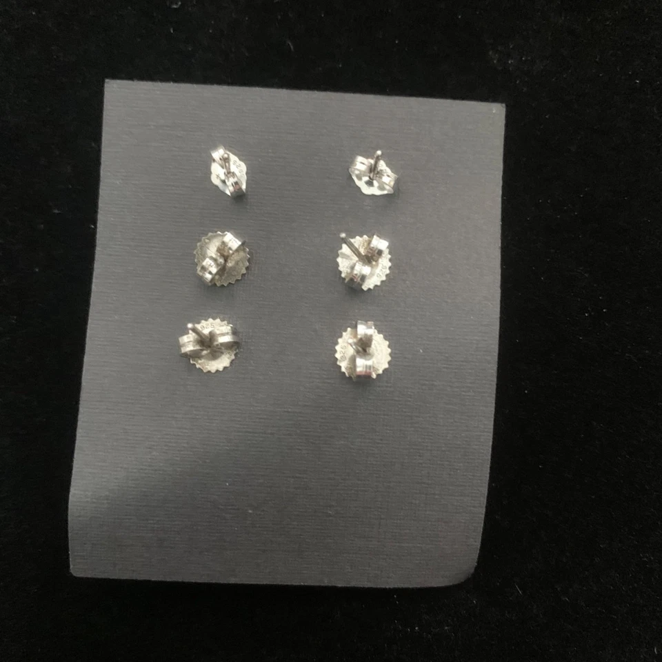 Conjunto de 3 pendientes de perlas cultivadas de agua dulce de la colección Honora vintage Estate Foto 3 de 4