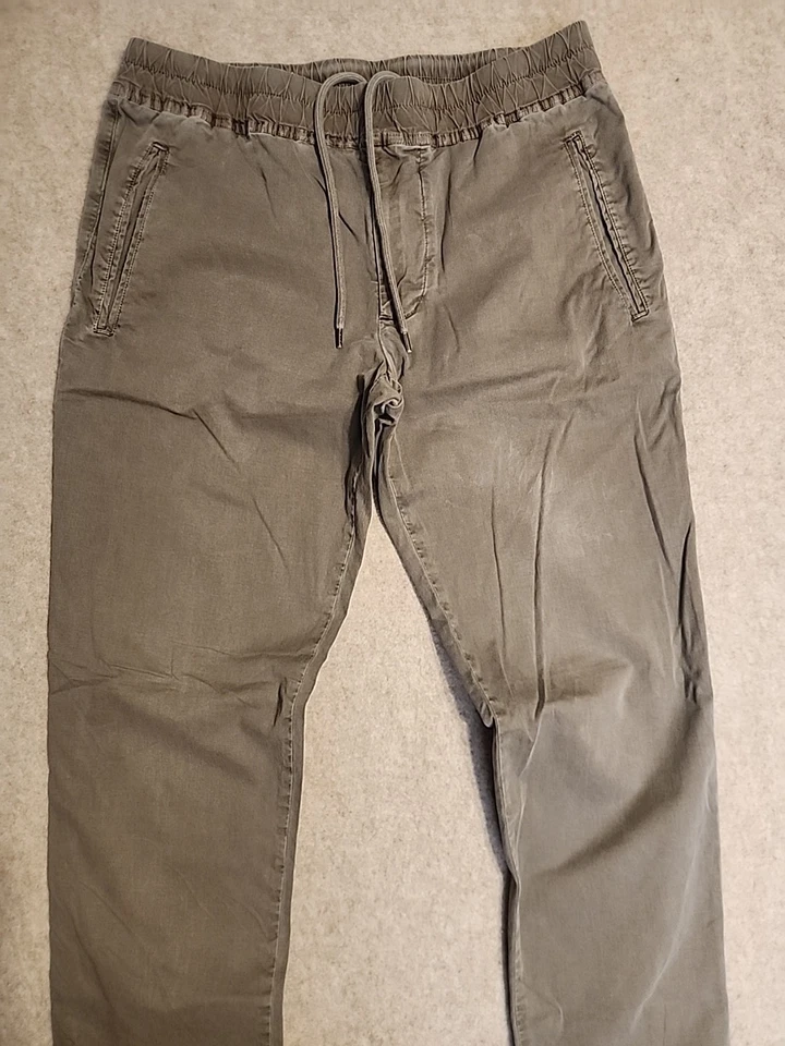 Pantalones para mujer James Perse talla 1 estilo con cordón de algodón verde militar estándar Foto 4 de 4