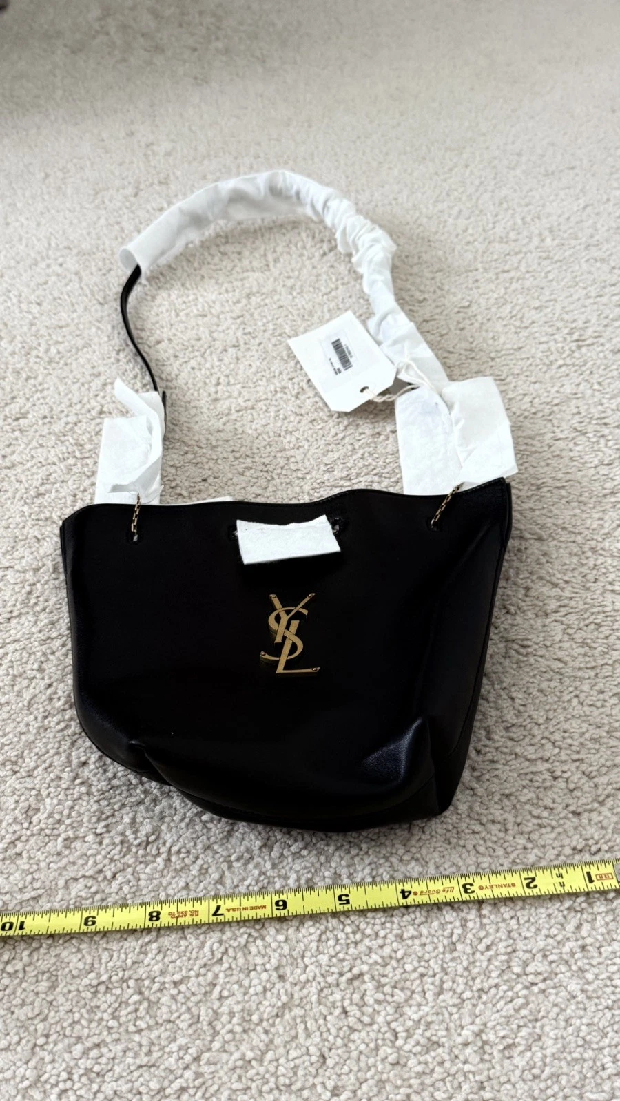 Saint Laurent — Saint Laurent YSL Black Soft Leather