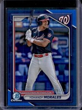 2024 Bowman Draft Yohandy Morales Chrome Blue Refractor #/150 Nationals