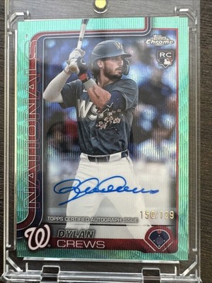 2025 Topps Chrome - RC Auto Dylan Crews #RA-DC Aqua Wave  /199 (AU, RC)