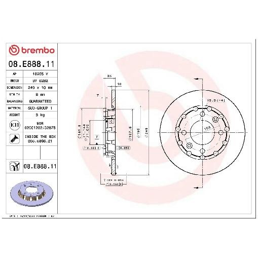 2X Bremsscheibe Hinten FüR Opel Mokka 1.2 1.5 20 Bis 26 Brembo HPY QualitäT-image