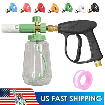 #ad 1 4quot; Foam High Pressure Washer Gun Car Wash Soap Lance Cannon Spray Jet Bottle $26.99