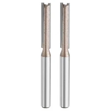 2pcs Straight Router Bit 1/4 Shank 9/32" Cutting Dia 2 Flutes 1.18" YG6 Carbide