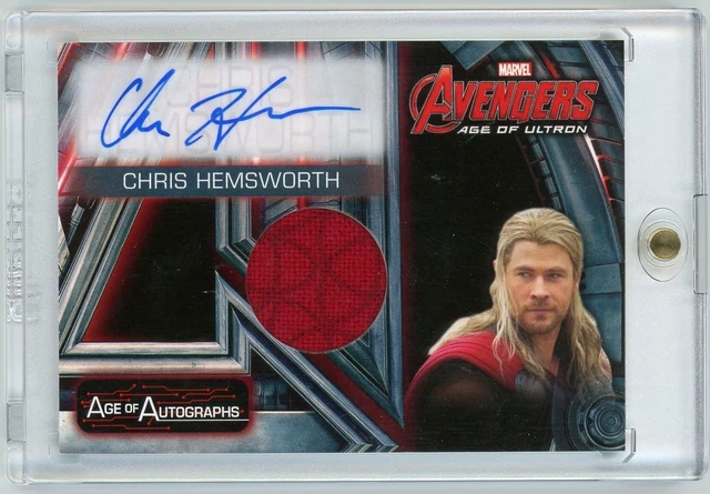 CHRIS HEMSWORTH THOR 2015 UPPER DECK MARVEL AVENGERS AGE OF ULTRON PATCH AUTO