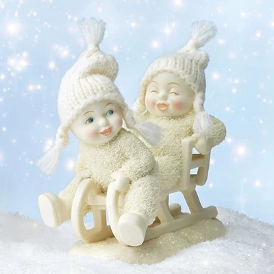 DEPARTMENT 56 ✤ New Dept 56 SNOWBABIES Porcelain Figurine DOWN THE HILL Snow Sledding Winter