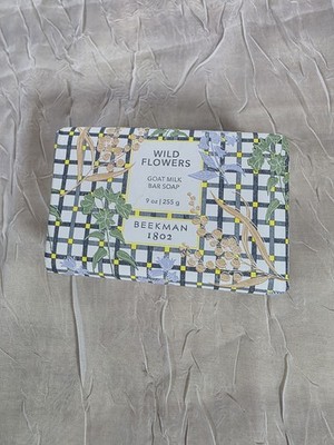 Beekman 1802 Wild Flowers Goat Milk Bar Soap 9oz Large Cottagecore Luxury New