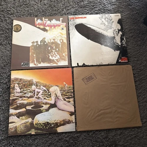 Led Zeppelin Vintage Lot Of 4 Original Vinyl Records Atlantic Stereo clean