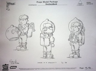 ARTHUR 1996 PBS Animation SIGNED Danièle Deblois Production COPY Model Cel Art