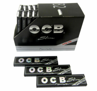 16 Packungen OCB Black Kennerpapier mit Spitzen Premium Kingsize Blättchen