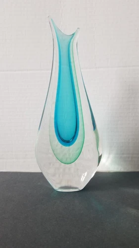 SEGUSO VETRI D'ARTE  FLAVIO POLI MURANO Art GLASS VASE MCM 50s 