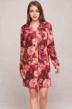 Johnny Was Neena Long Sleeve Sleep Shirt MS8324-R