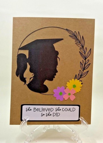 Handmade Graduation Card "She Believed She Could So She Did" Free S/H - Picture 4 of 4
