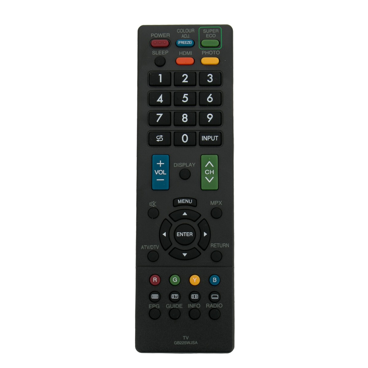 New GB225WJSA TV Remote Control for Sharp Aquos TV LC-32LE280X LC