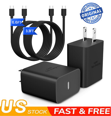 45W Super Fast Wall Charger Type C Cable For Google Pixel 9 8 7 6 Pro 8A 7A XL