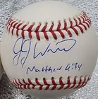 JJ Wetherholt Autographed OMLB Baseball Inscribed Bible Verse PROVA Witness COA