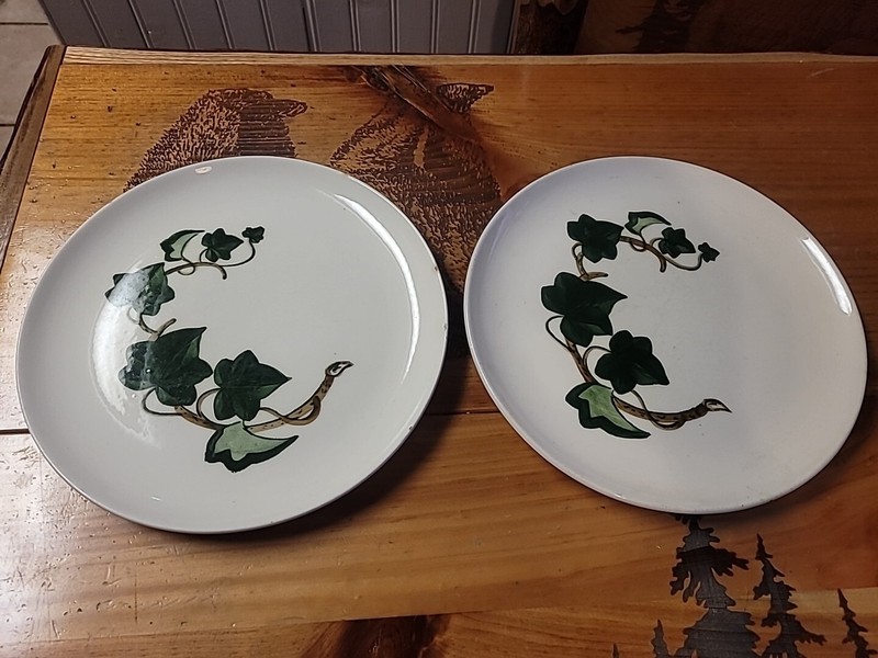 California Ivy Luncheon Plates Metlox Poppytrail 9 3/8 inch Two Plates